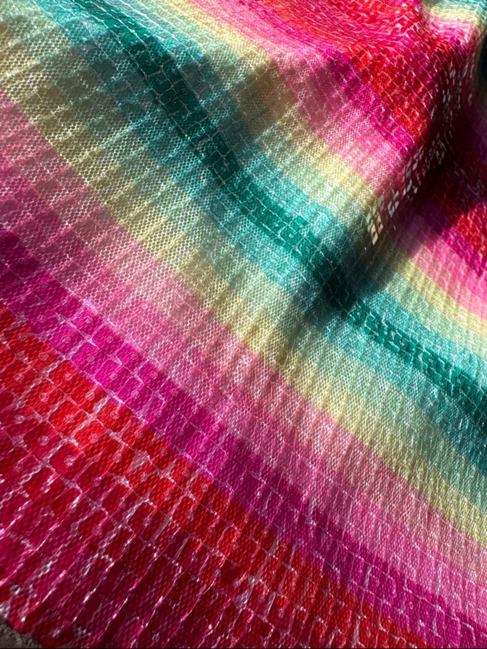 J.Crew watermelon stripe fully sequined sleeveless summer top EUC small - Picture 6 of 11